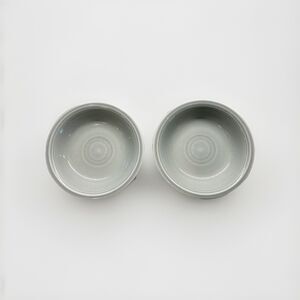 Lot of 2 Fiesta Ware Pearl Gray Fruit Berry Bowl 5”  Made in USA